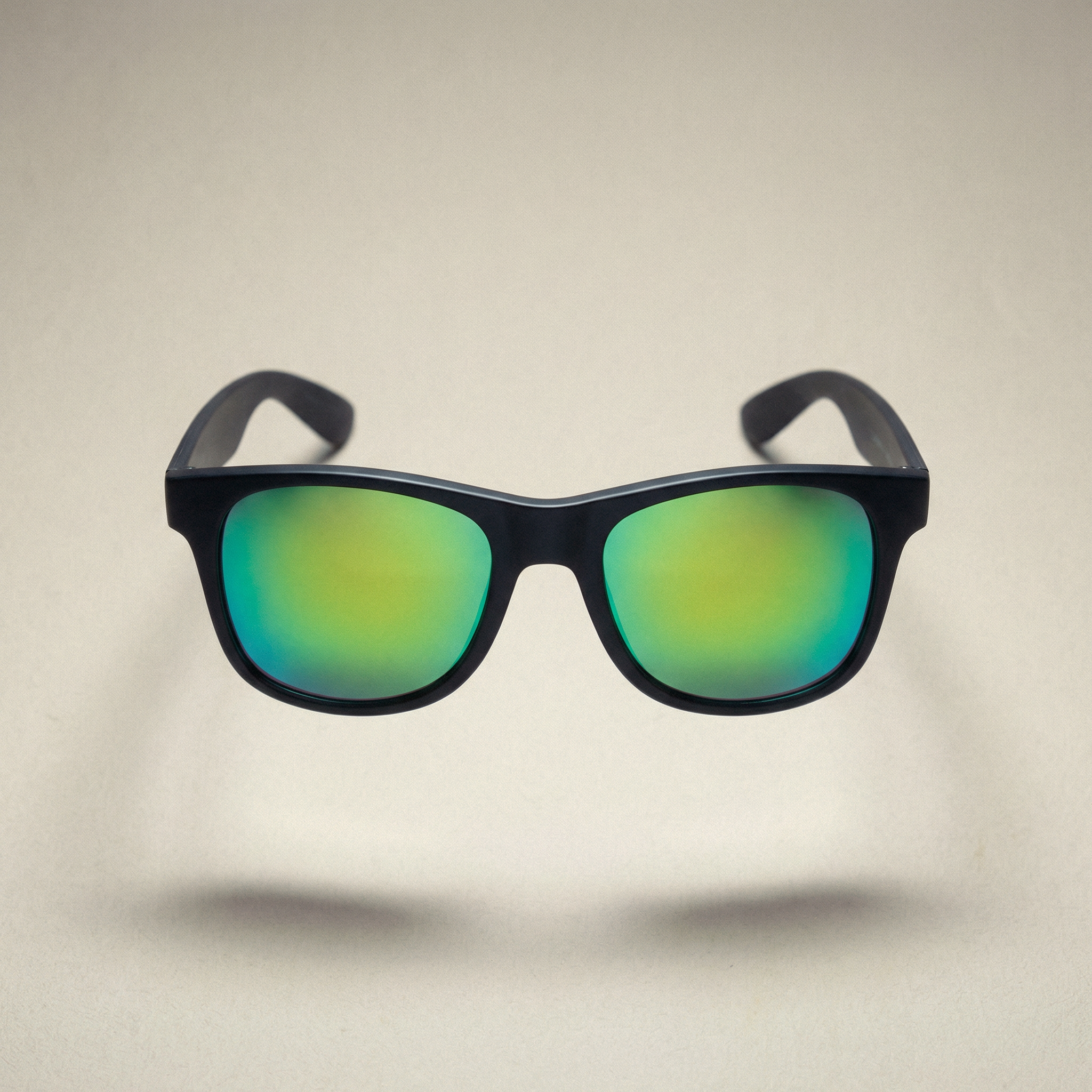 Floating Black Sunglasses with Orange/Yellow Lens - Breo Studio