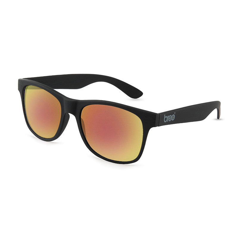 Uptones Black Sunglasses with Mirror Orange Lens - Breo Studio