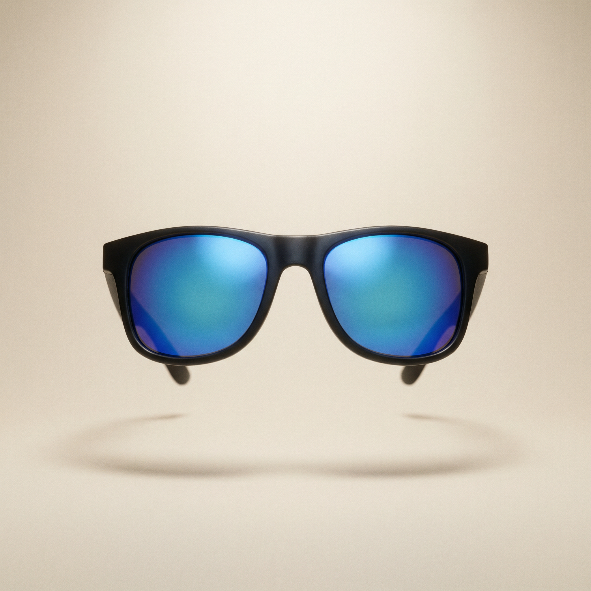 Floating Black Sunglasses with Green/Blue Lens - Breo Studio