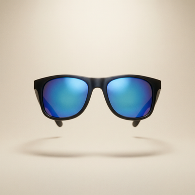 Floating Black Sunglasses with Green/Blue Lens - Breo Studio