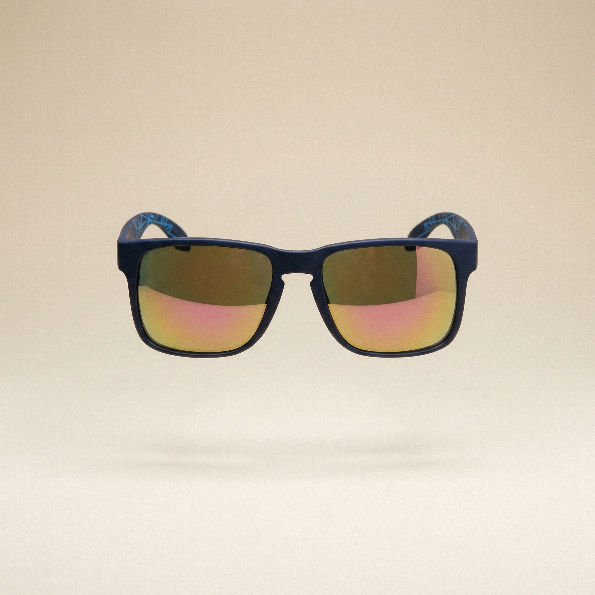 Scope Navy & Blue Sunglasses with Mirror Pink Lens - Breo Studio