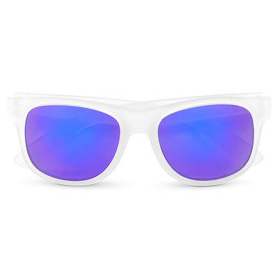 Uptones Clear Sunglasses with Mirror Purple Lens - Breo Studio