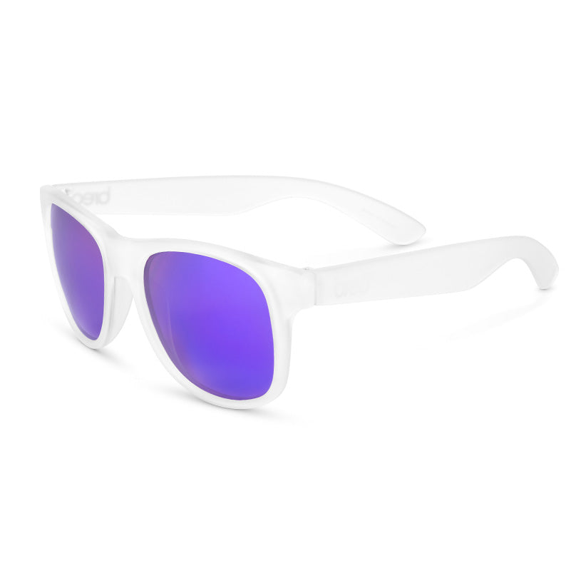 Uptones Clear Sunglasses with Mirror Purple Lens - Breo Studio